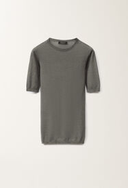 Fabiana Filippi Pullover aus Kaschmir und Seide, granitfarben GRAU MAD265F001N9070000