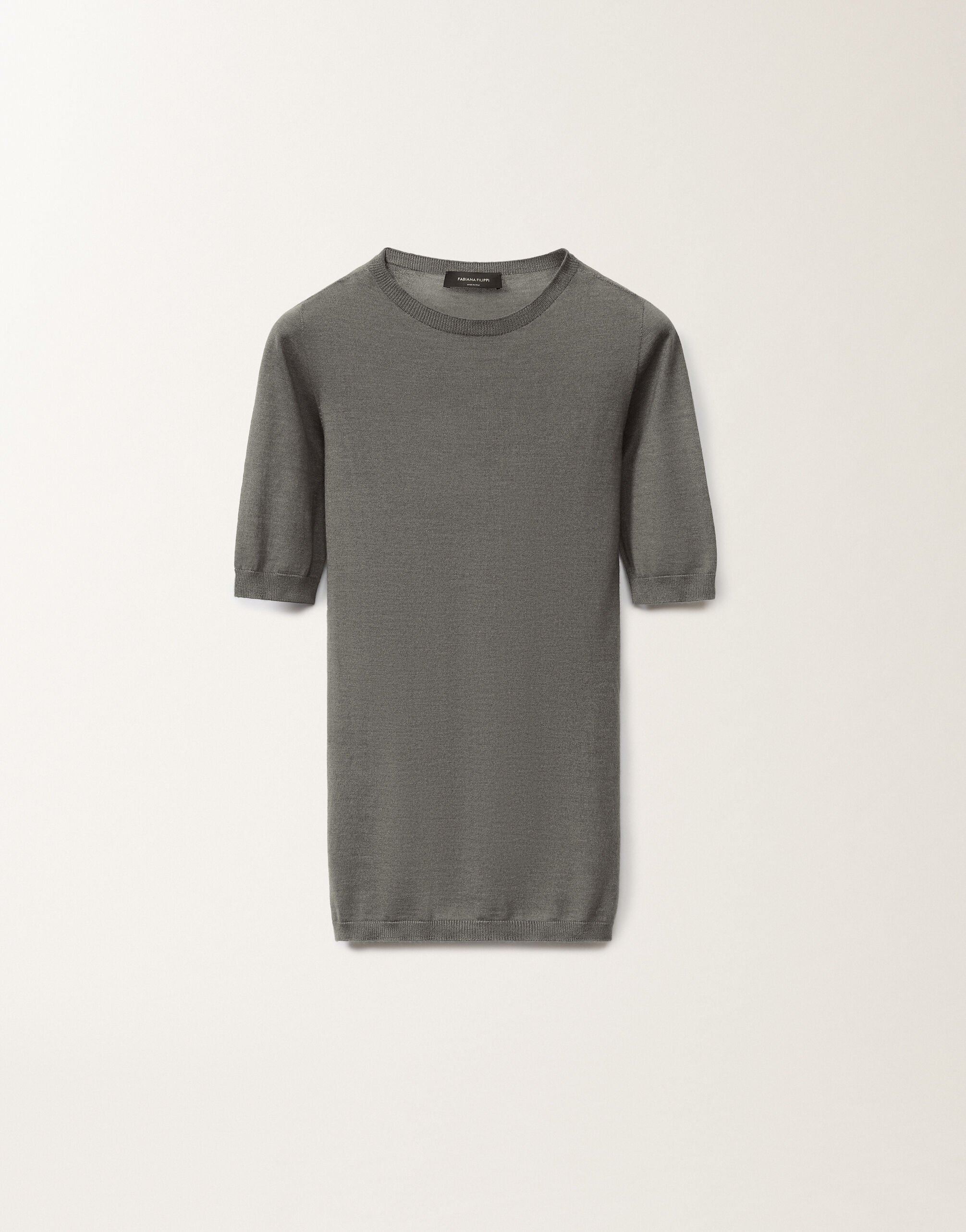 Fabiana Filippi Pullover aus Kaschmir und Seide, granitfarben GRAU MAD265F001N9070000