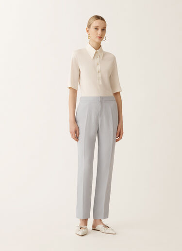 Fabiana Filippi Montefalco linen and viscose trousers, mauve LAVENDER PAD275F326L3100000