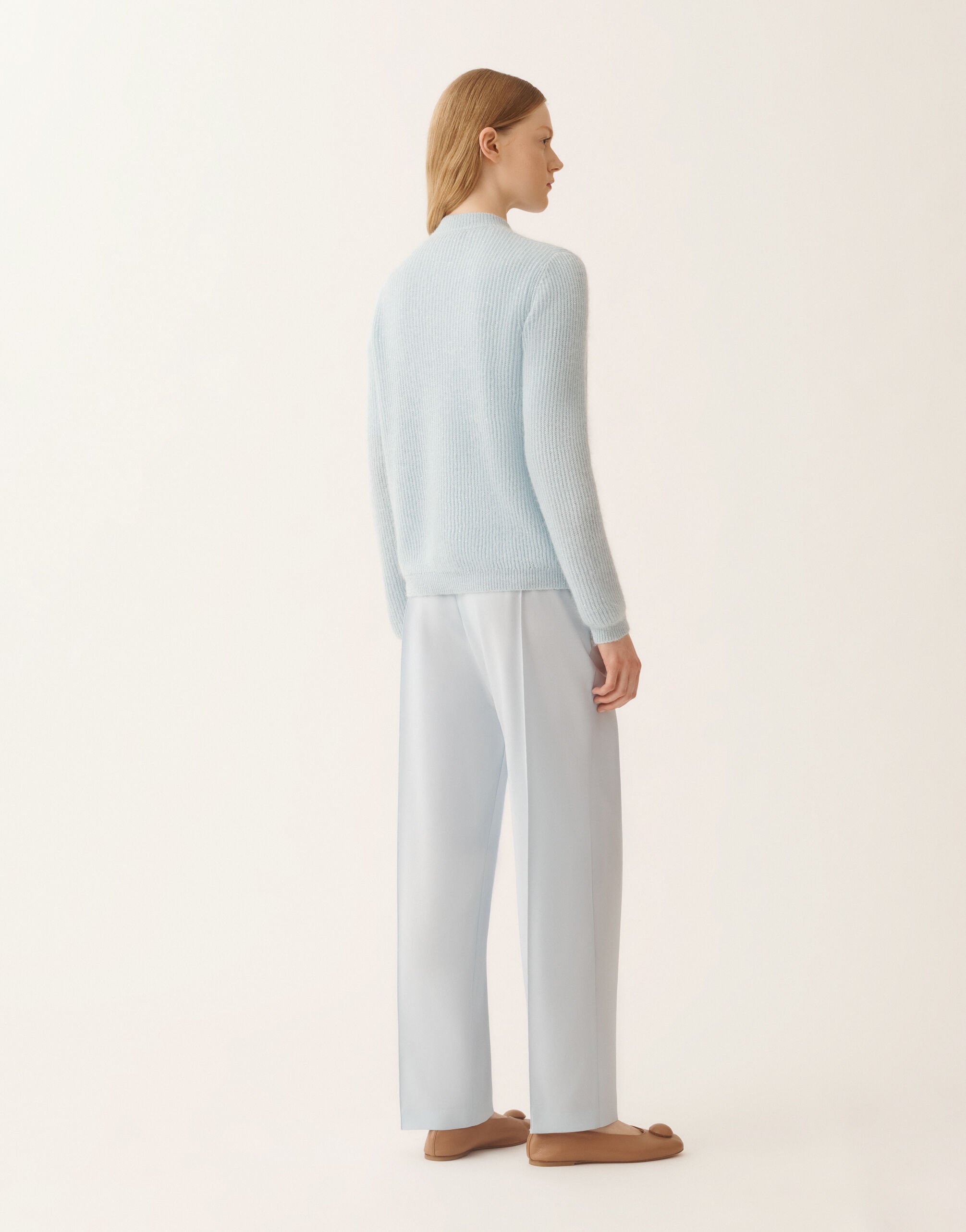 Fabiana Filippi Mohair cardigan with sequins, aqua Blue MAD266F129L7390000