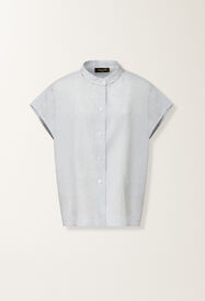 Fabiana Filippi Camicia senza maniche in tela di lino, azzurro cielo AZZURRO CIELO CAD276F762M1630000