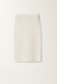 Fabiana Filippi Cotton skirt with sequins, white WHITE GND275F788L3530000