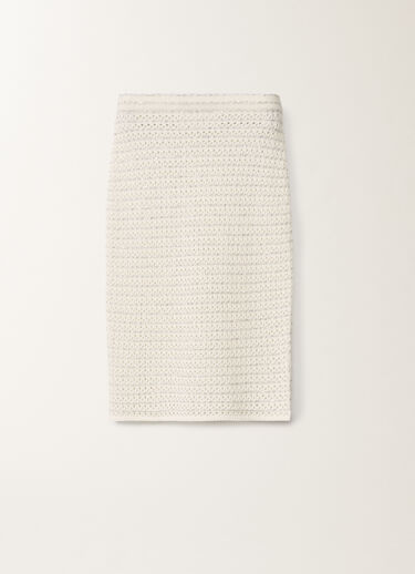 Fabiana Filippi Cotton skirt with sequins, white WHITE GND275F788L3530000