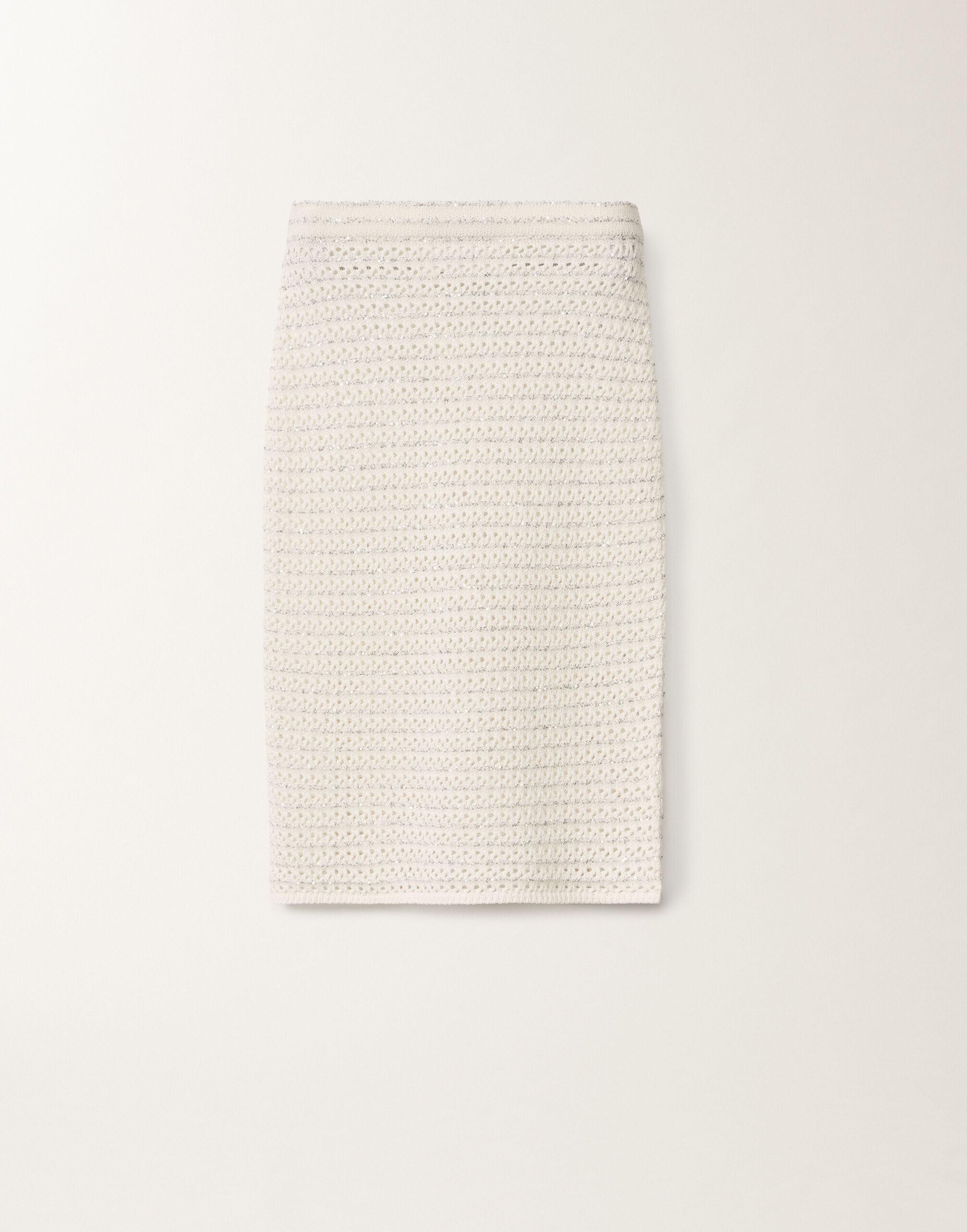 Fabiana Filippi Cotton skirt with sequins, white WHITE GND275F788L3530000