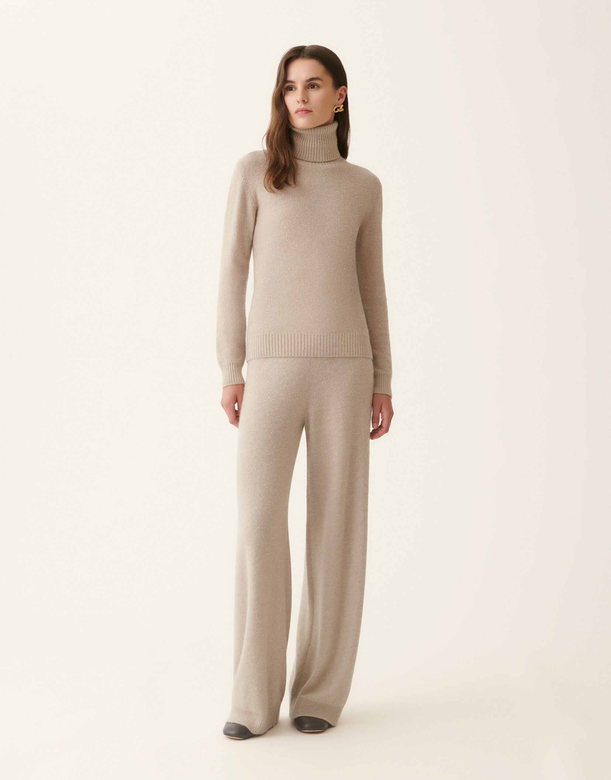 Rollkragenpullover aus Paillettengarn, Cachà Fabiana Filippi Rollkragenpullover aus Paillettengarn, Cachà Cachà MAD226F098D2960000