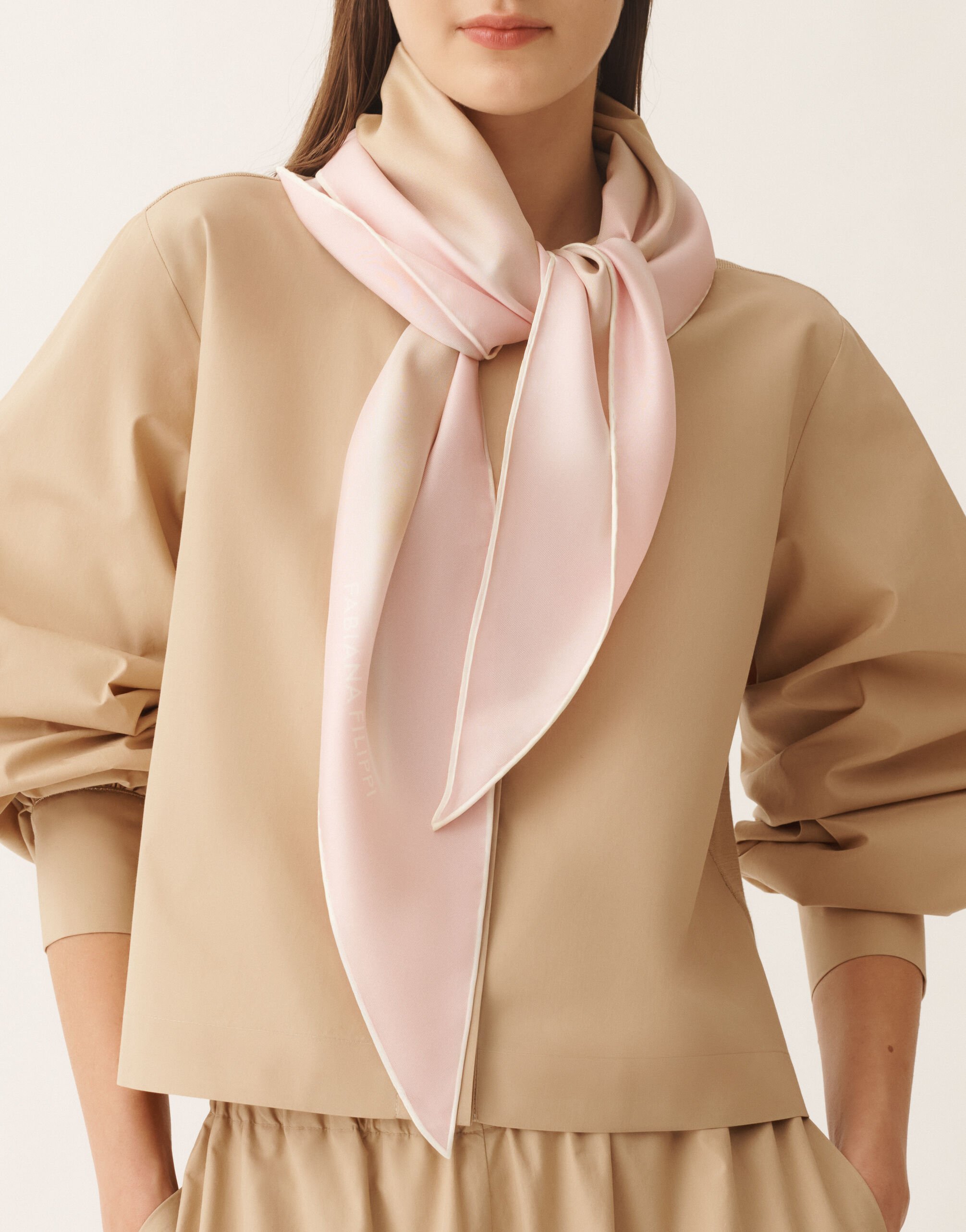 Fabiana Filippi Printed silk losanga, floral print FLORAL PRINT SAD276A951M0430000