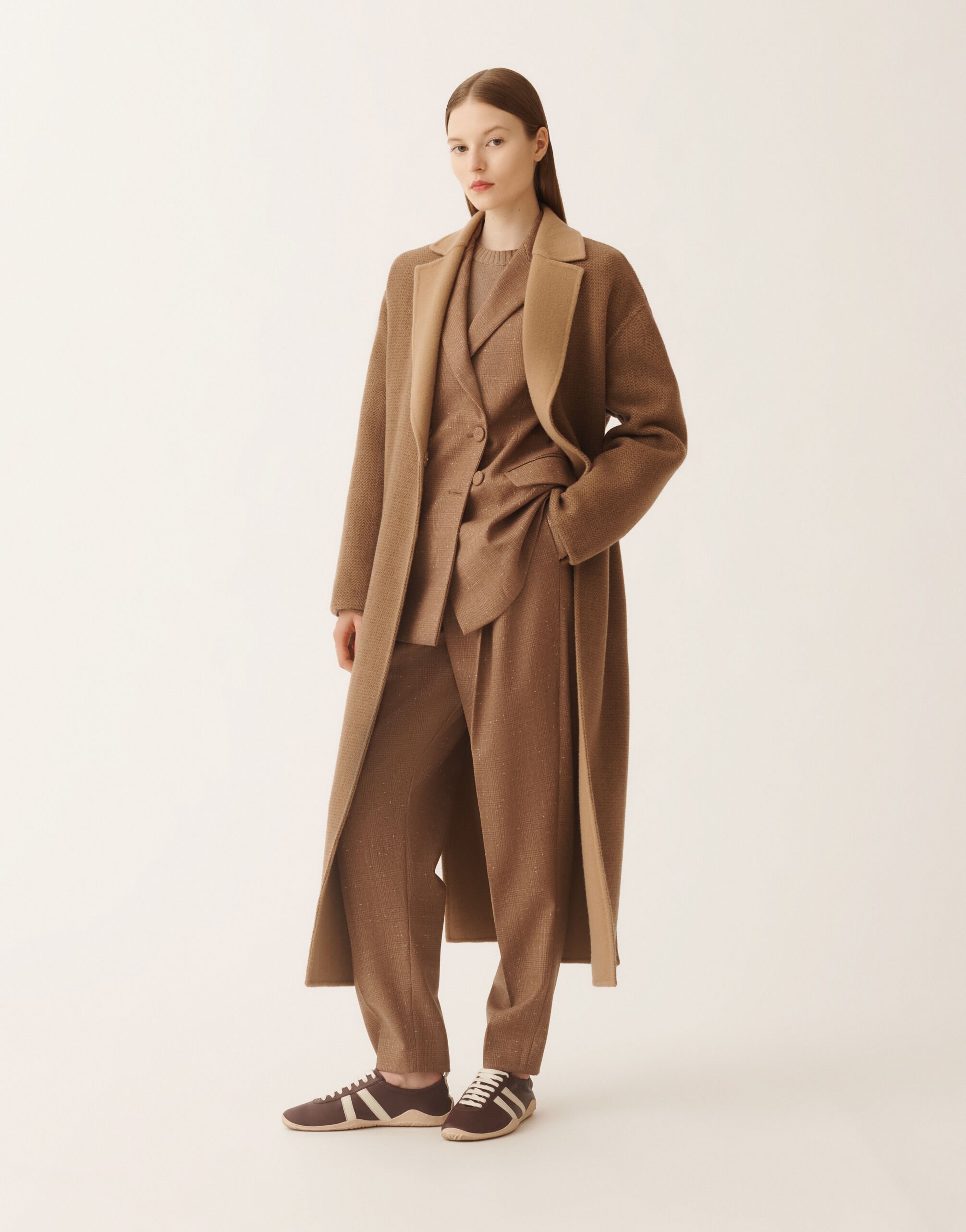 Fabiana Filippi Prince of Wales trousers, birch Beige PAD225F358L6310000