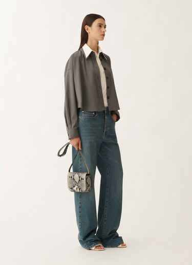 Fabiana Filippi Jacke aus Gabardine, bleifarben GRAU GCD265F316L1920000