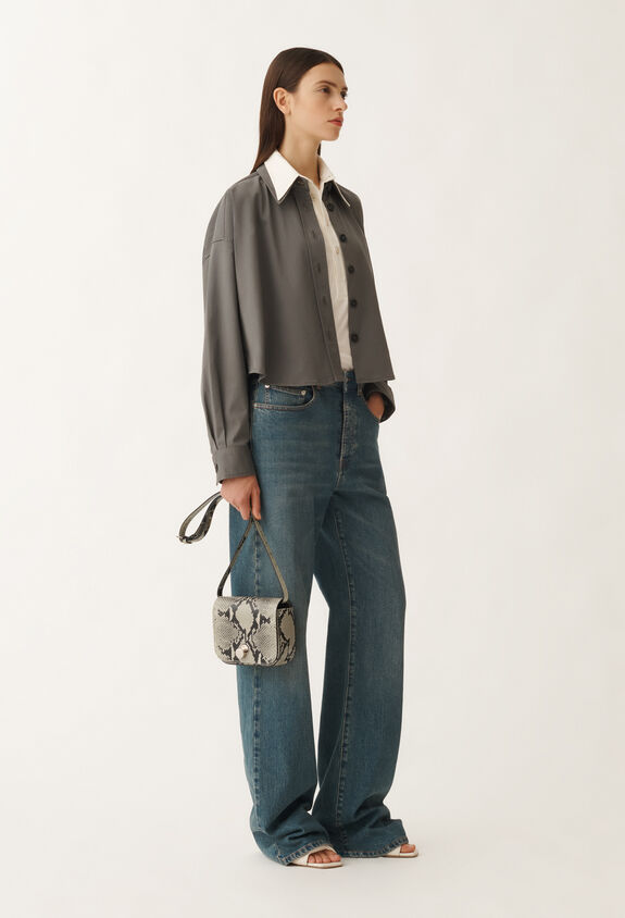Fabiana Filippi Gabardine jacket, lead grey GREY GCD265F316L1920000