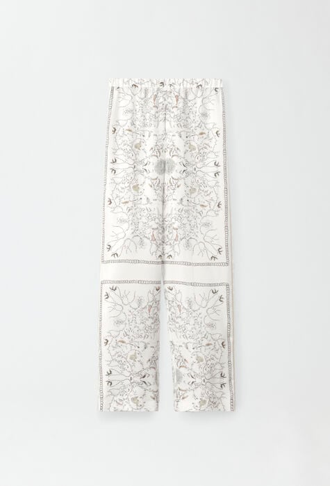 Fabiana Filippi Printed silk twill trousers, white CAD264F241D6140000