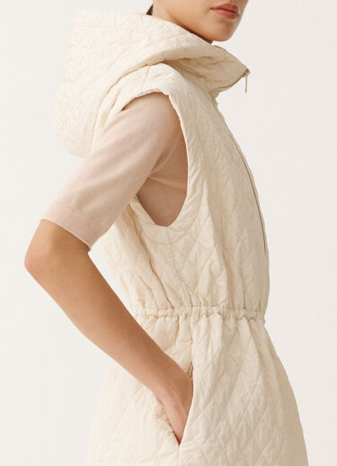 Fabiana Filippi Weste aus Funktionstaft, vanillefarben WEISS CTD265F244L2110000
