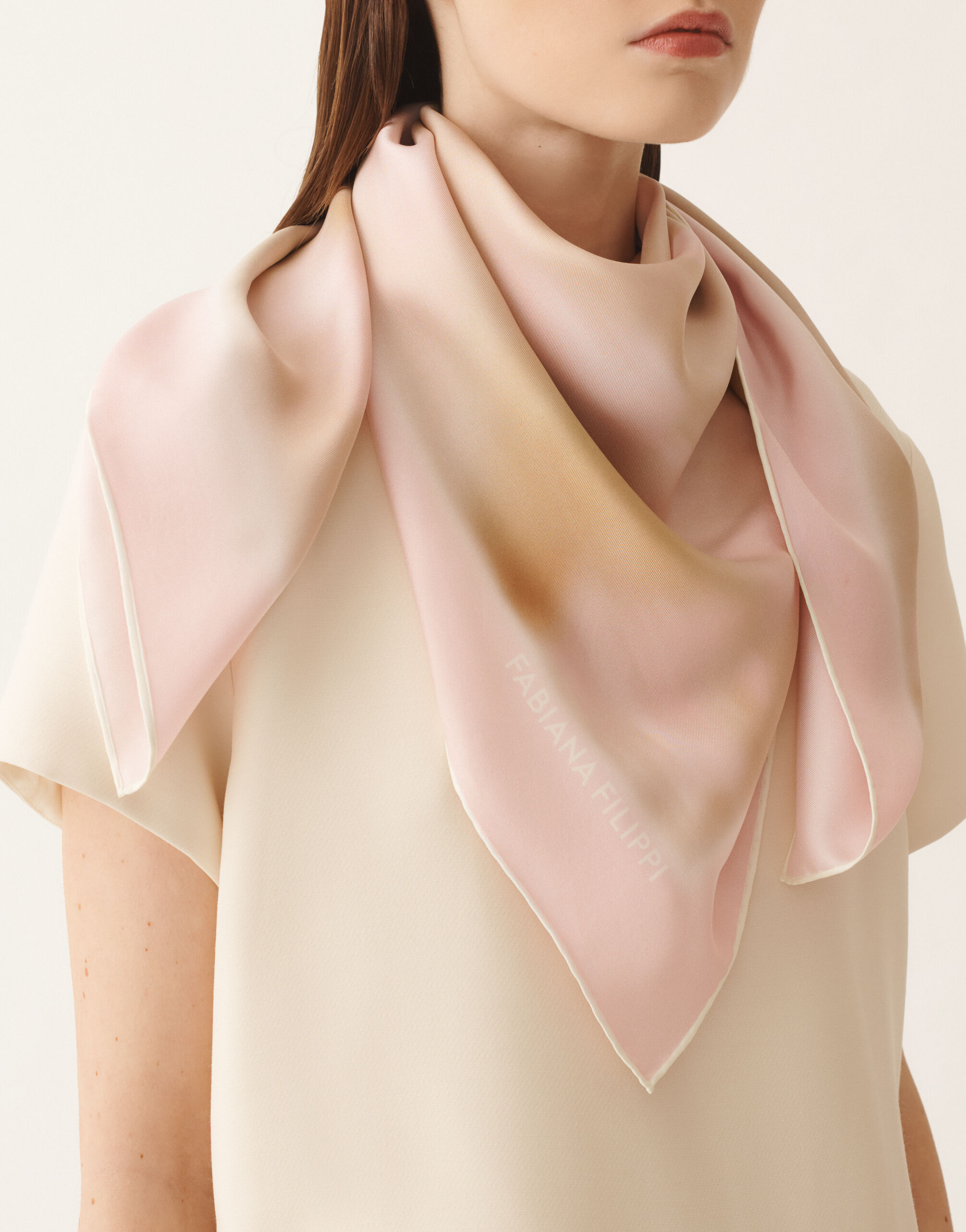 Fabiana Filippi Printed silk scarf, floral pattern FLORAL PRINT SAD276A949M0430000