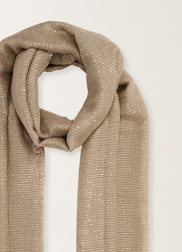 Fabiana Filippi Schal aus einer Kaschmirmischung mit Pailletten, seilbraun Beige SAD215A881L8000000