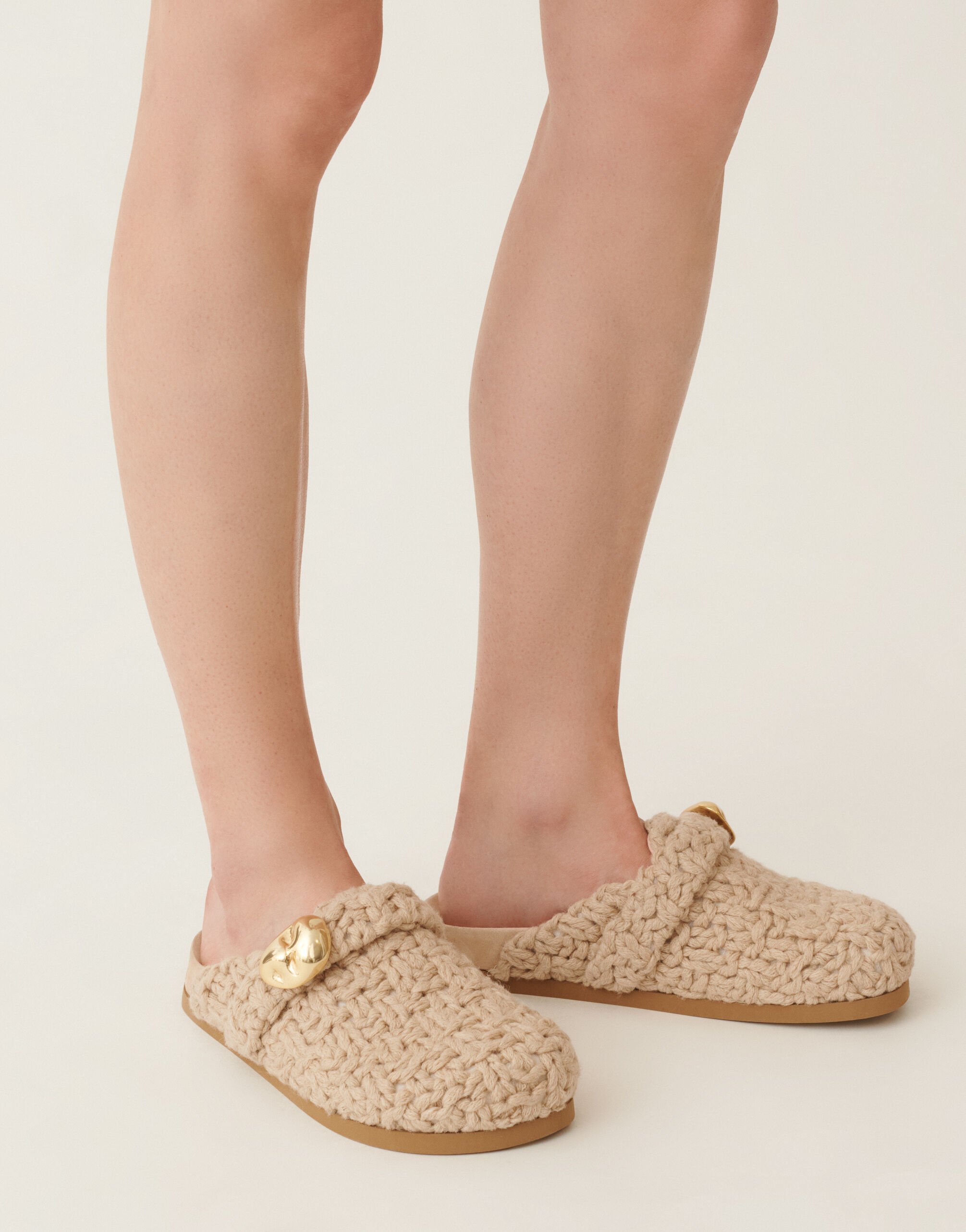 Fabiana Filippi Mule de camello, albino MARRÓN ASD215A806L8110000