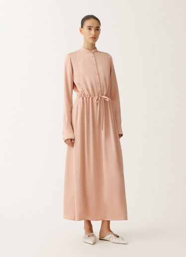 Fabiana Filippi Langes Blusenkleid aus Satin in Viskose, blush ROSA ABD265F206D6230000