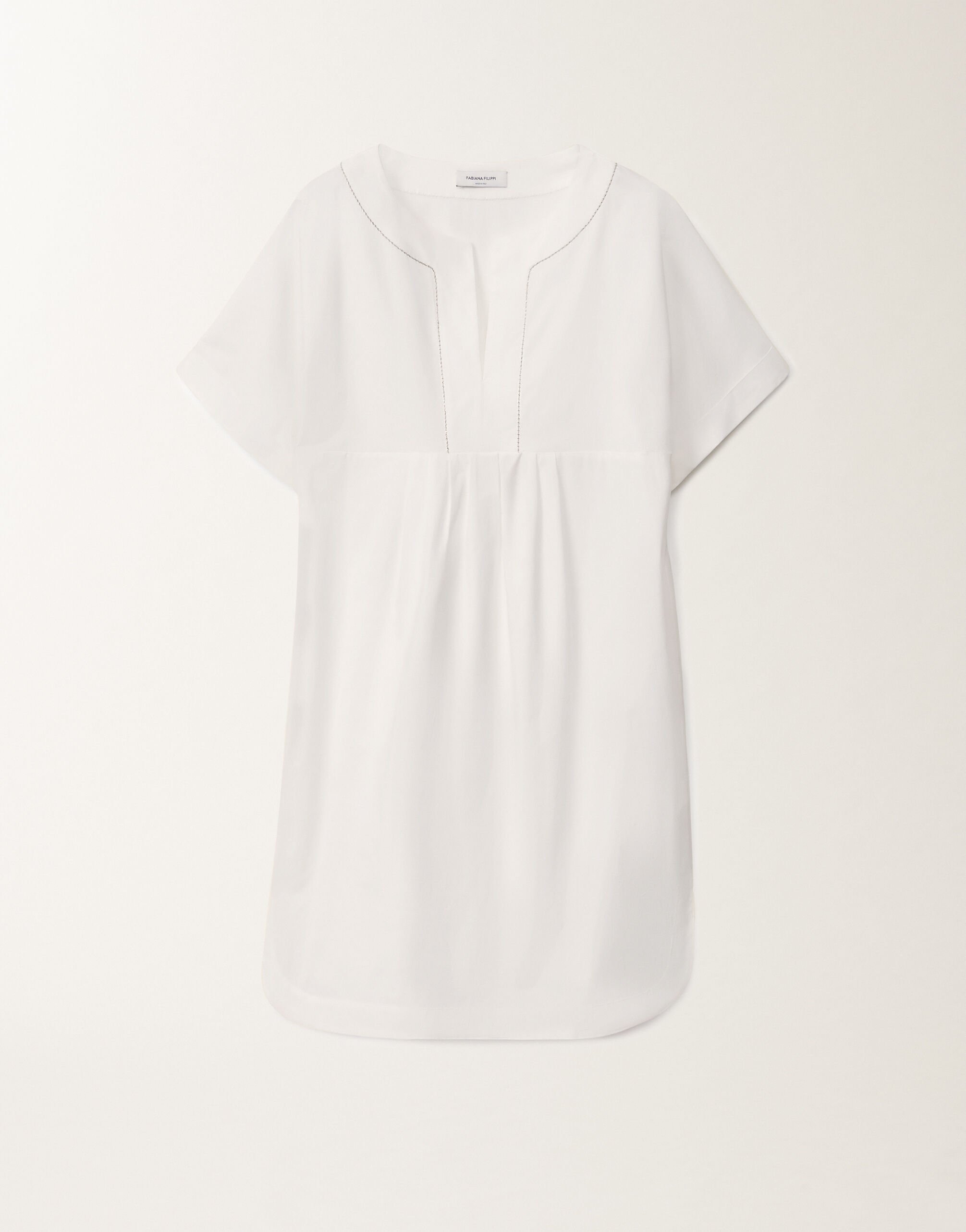 Fabiana Filippi Stretch poplin dress, optical white OPTICAL WHITE ABDC02F110H5450000
