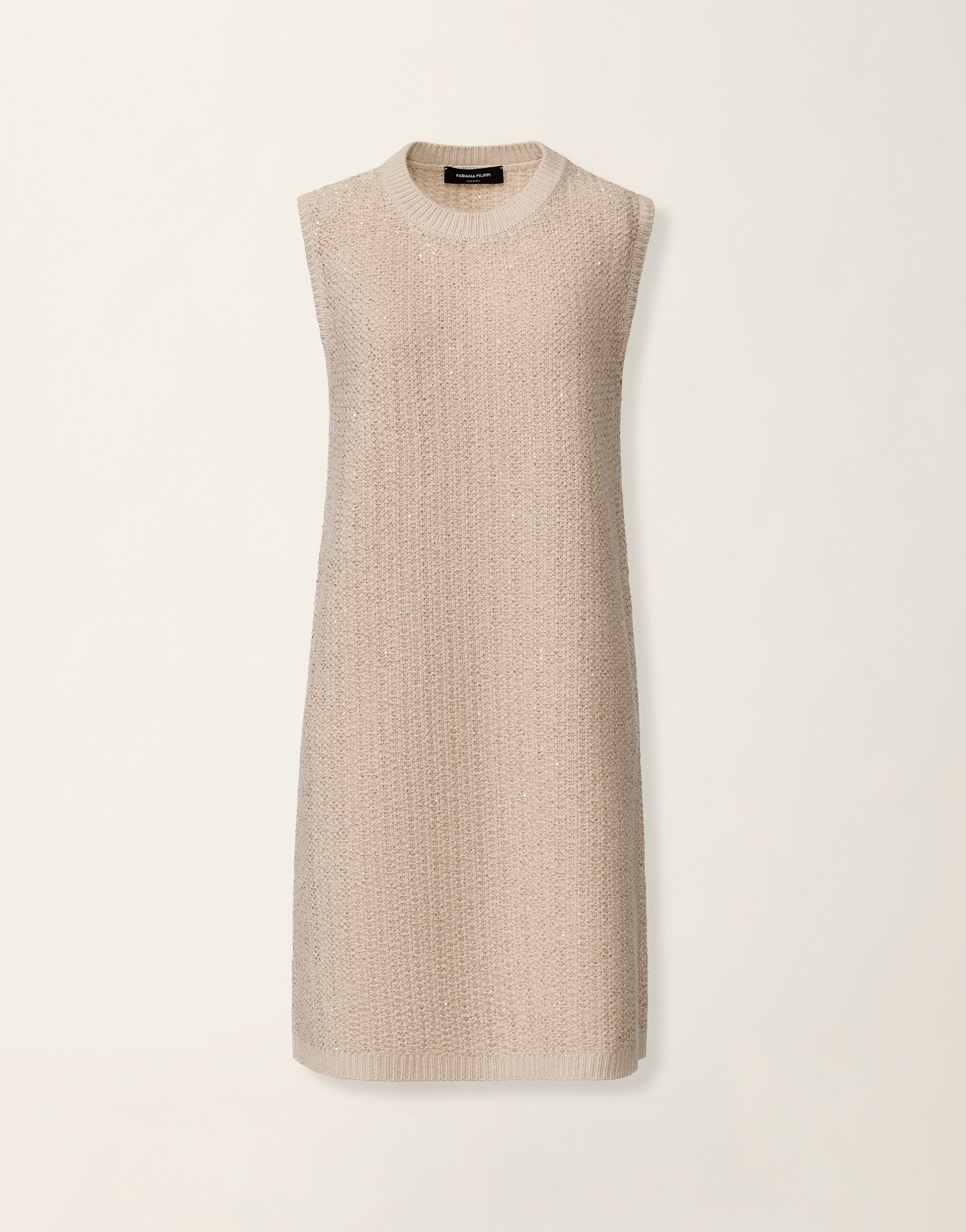 Fabiana Filippi Robe en Platinum et paillettes, cachà Cachà ABD216F380M3270000