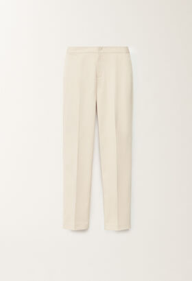 Fabiana Filippi Montefalco cotton and silk mikado trousers, vanilla BLUE GCD275F689L3540000