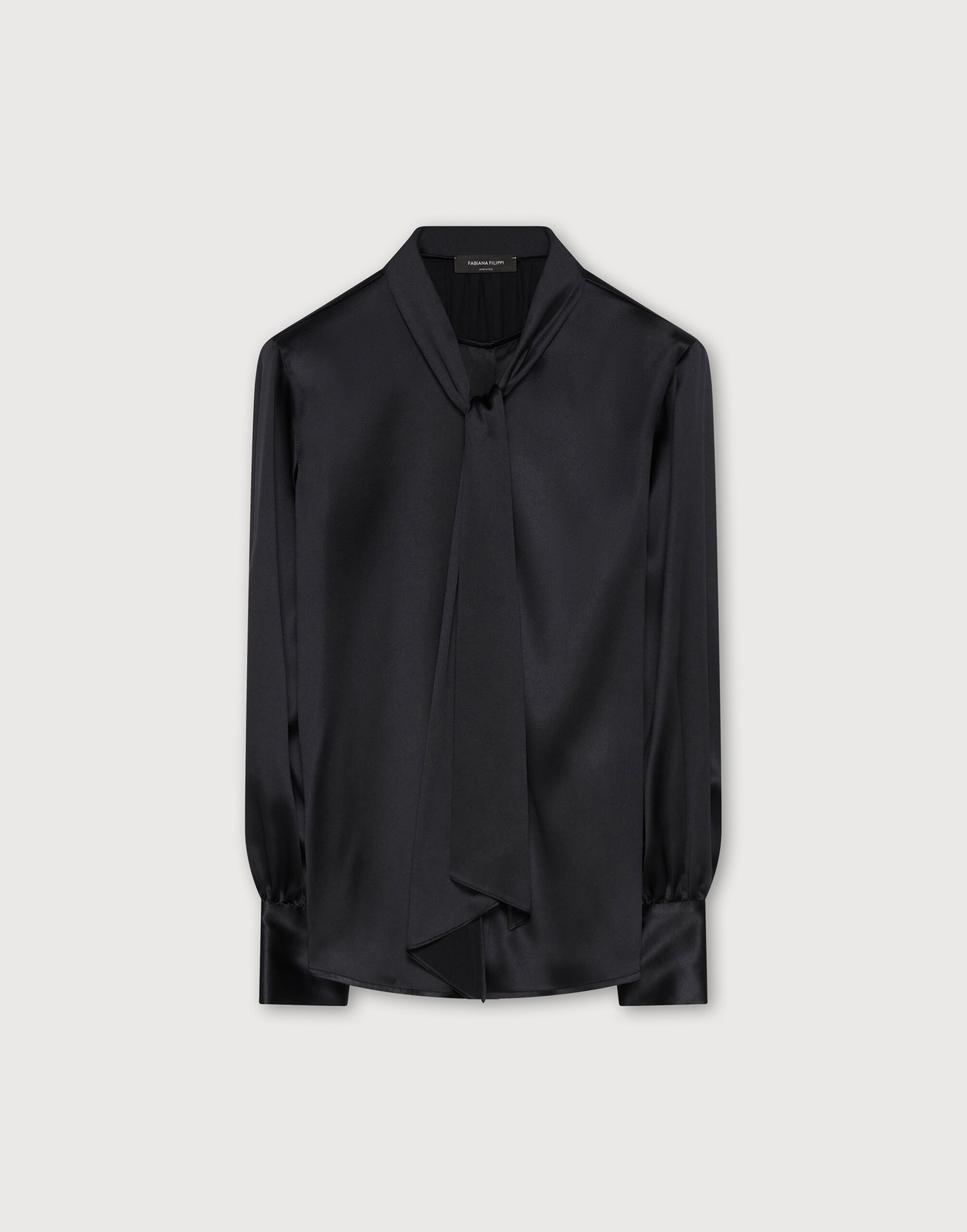 Camicia di seta nera outlet