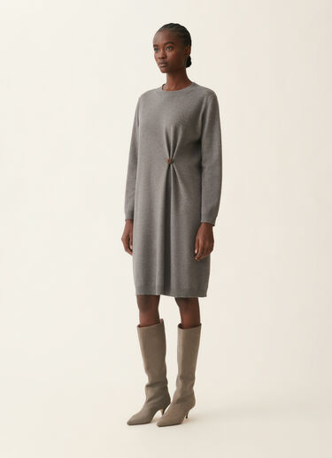 Platinum midi dress, falcon Fabiana Filippi Platinum midi dress, falcon Falcon ABD226F571M2810000
