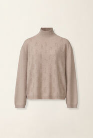 Fabiana Filippi Maglia a collo alto in Platinum, moka meringa Moka meringa MAD216F372M2810000