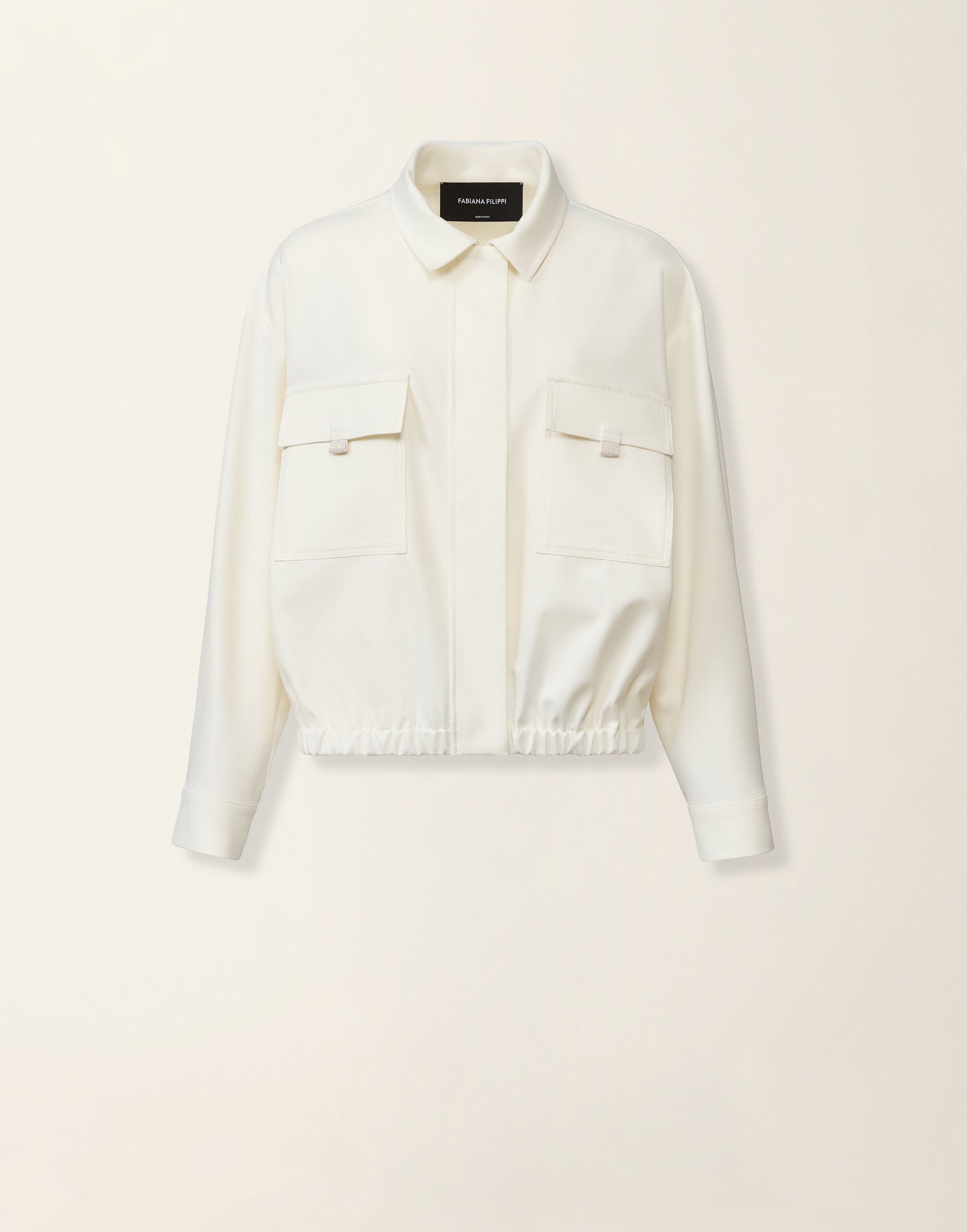 Bomber en tecno tailoring, mantequilla Fabiana Filippi Bomber en tecno tailoring, mantequilla Mantequilla GCD216F266M5210000