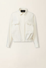 Fabiana Filippi Bomber en tecno tailoring, mantequilla Mantequilla GCD216F266M5210000