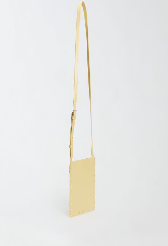 Fabiana Filippi LEATHER MOBILE CASE WITH STUDS YELLOW AAD214A836I9700000
