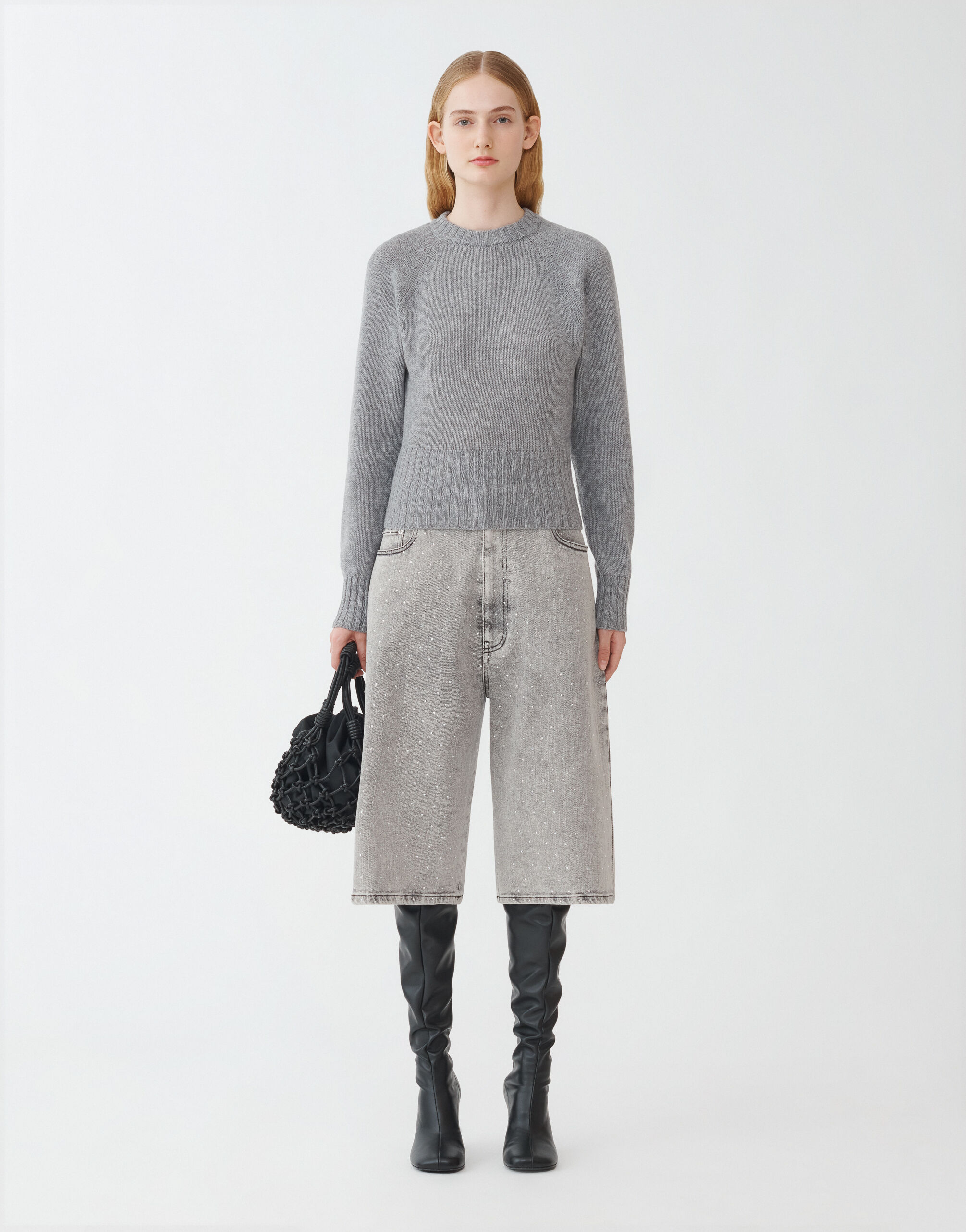 極美品 ファビアナフィリッピ カシミヤシルク混ポロネックリブニット ラメ 現行 極美品 ファビアナフィリッピ カシミヤシルク混ポロネックリブニット