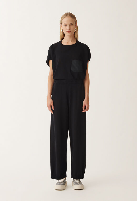 Fabiana Filippi Organic cotton trousers, midnight blue BLUE PAD275F819D2900000