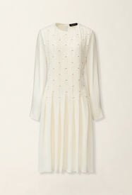 Fabiana Filippi Robe en crêpe de chine, beurre Beurre ABD216F150M2960000