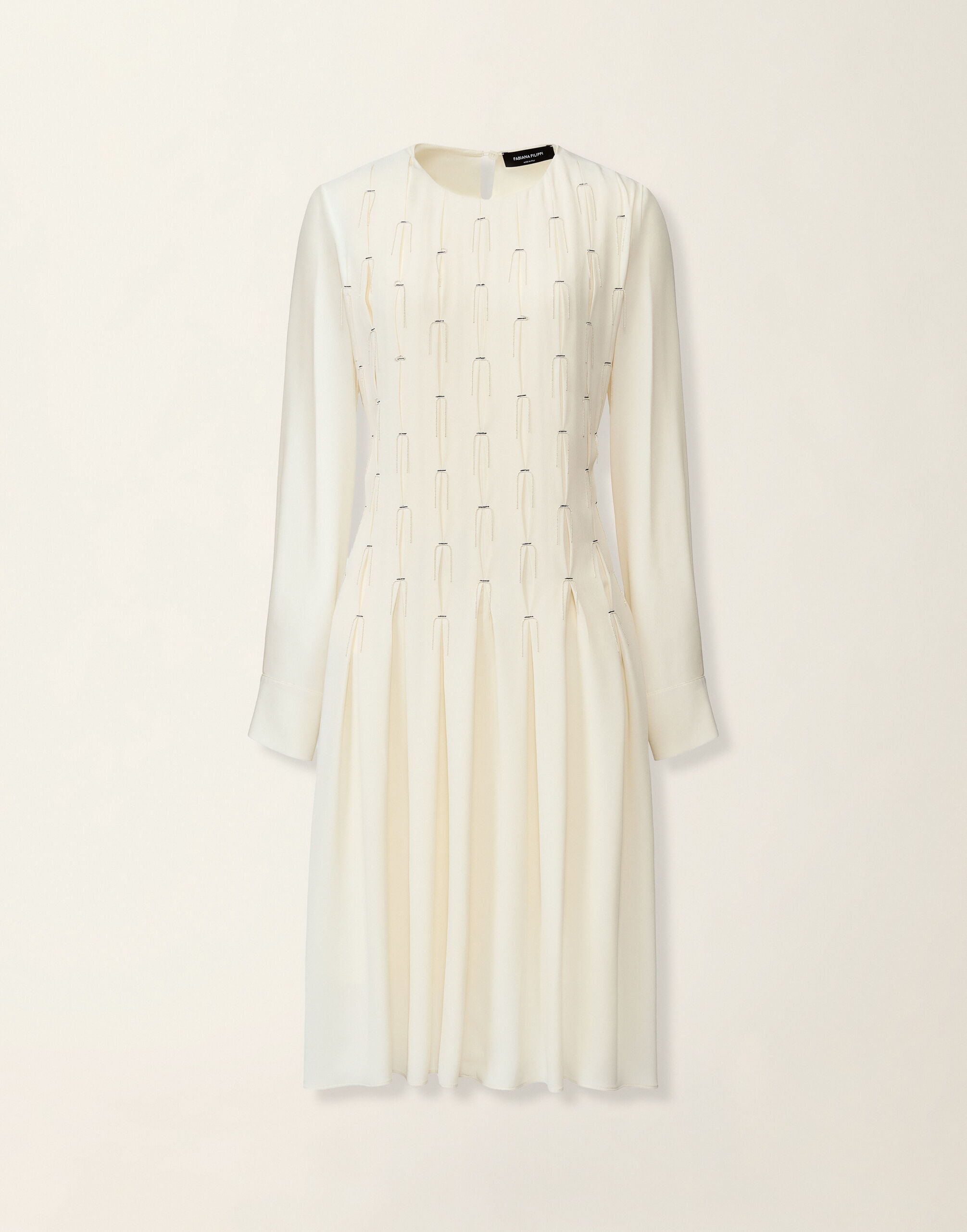 Fabiana Filippi Robe en crêpe de chine, beurre Beurre ABD216F150M2960000