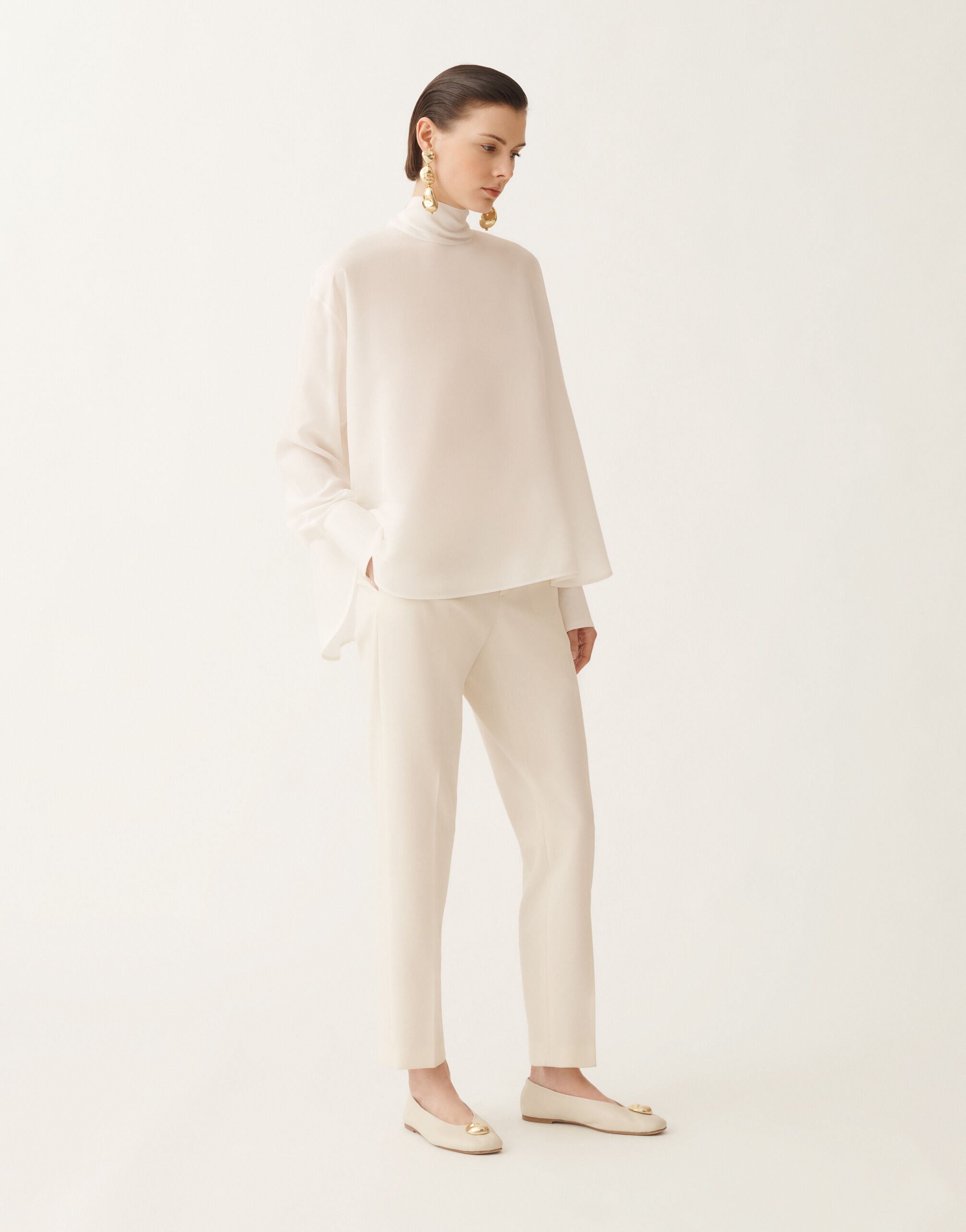 Fabiana Filippi Top in crepe de chine, bianco BIANCO TPD215F318D9030000