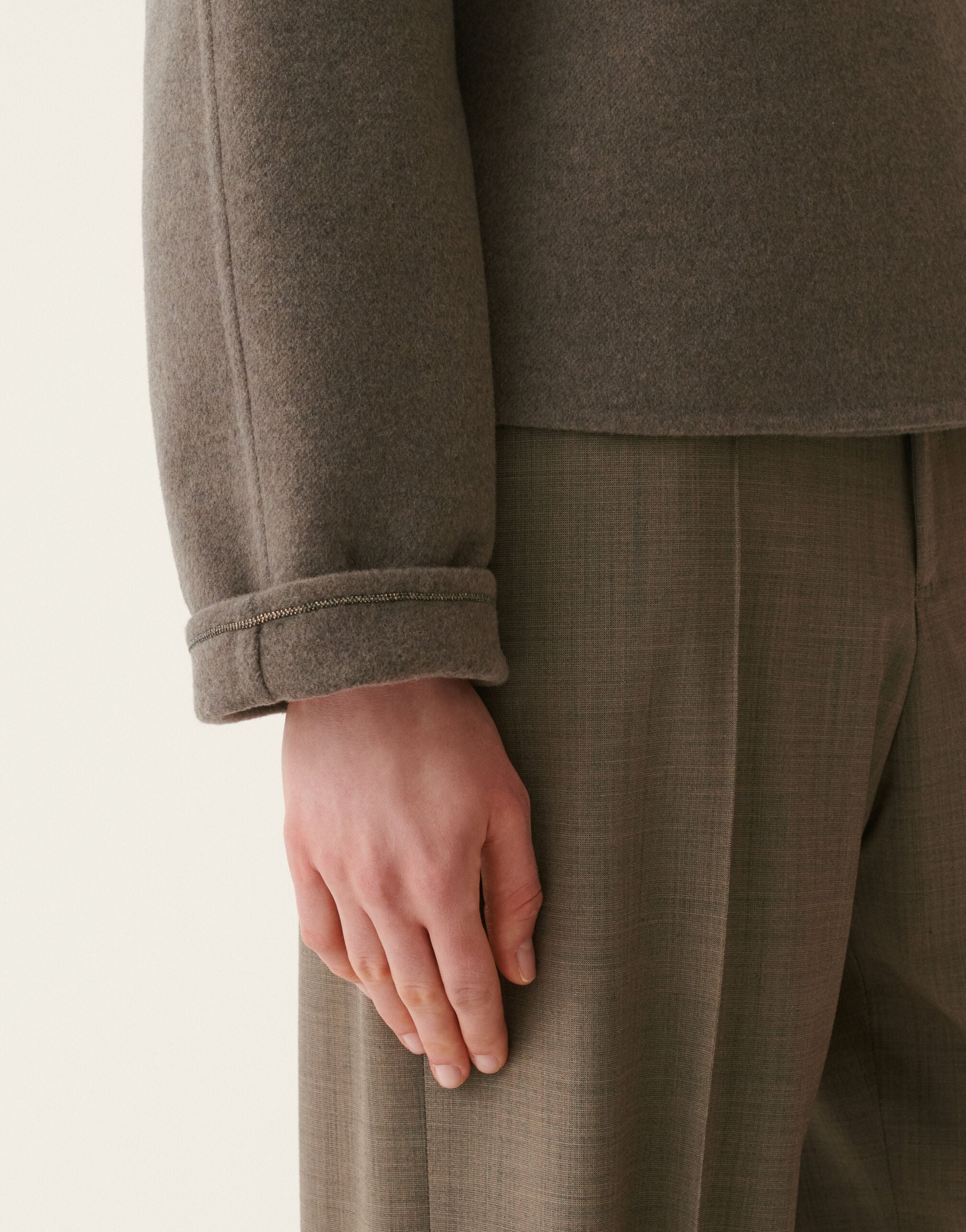 Fabiana Filippi Wool and cashmere double coat, falcon Falcon CTD226F634M3750000