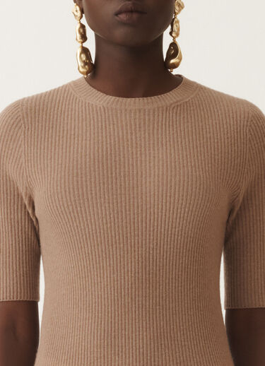Fabiana Filippi Pullover in Platin, Rinde Braun MAD215F022D2300000