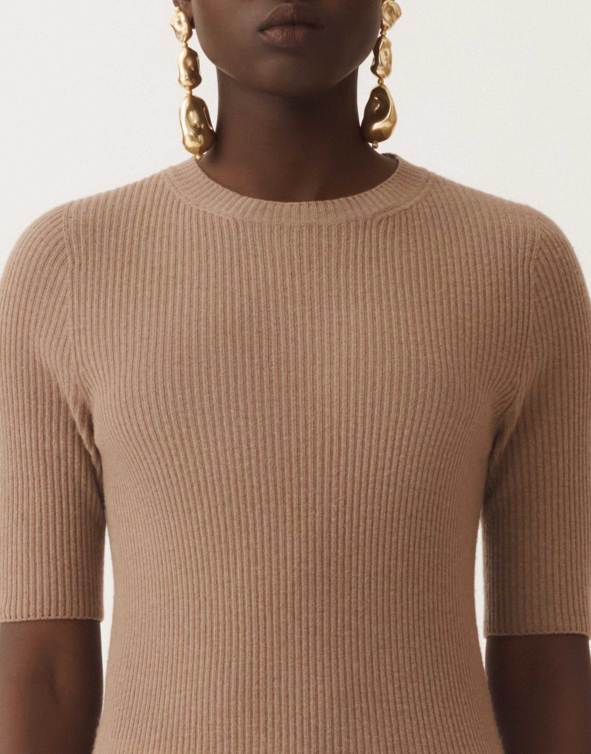 Fabiana Filippi Pullover in Platin, Rinde Braun MAD215F022D2300000