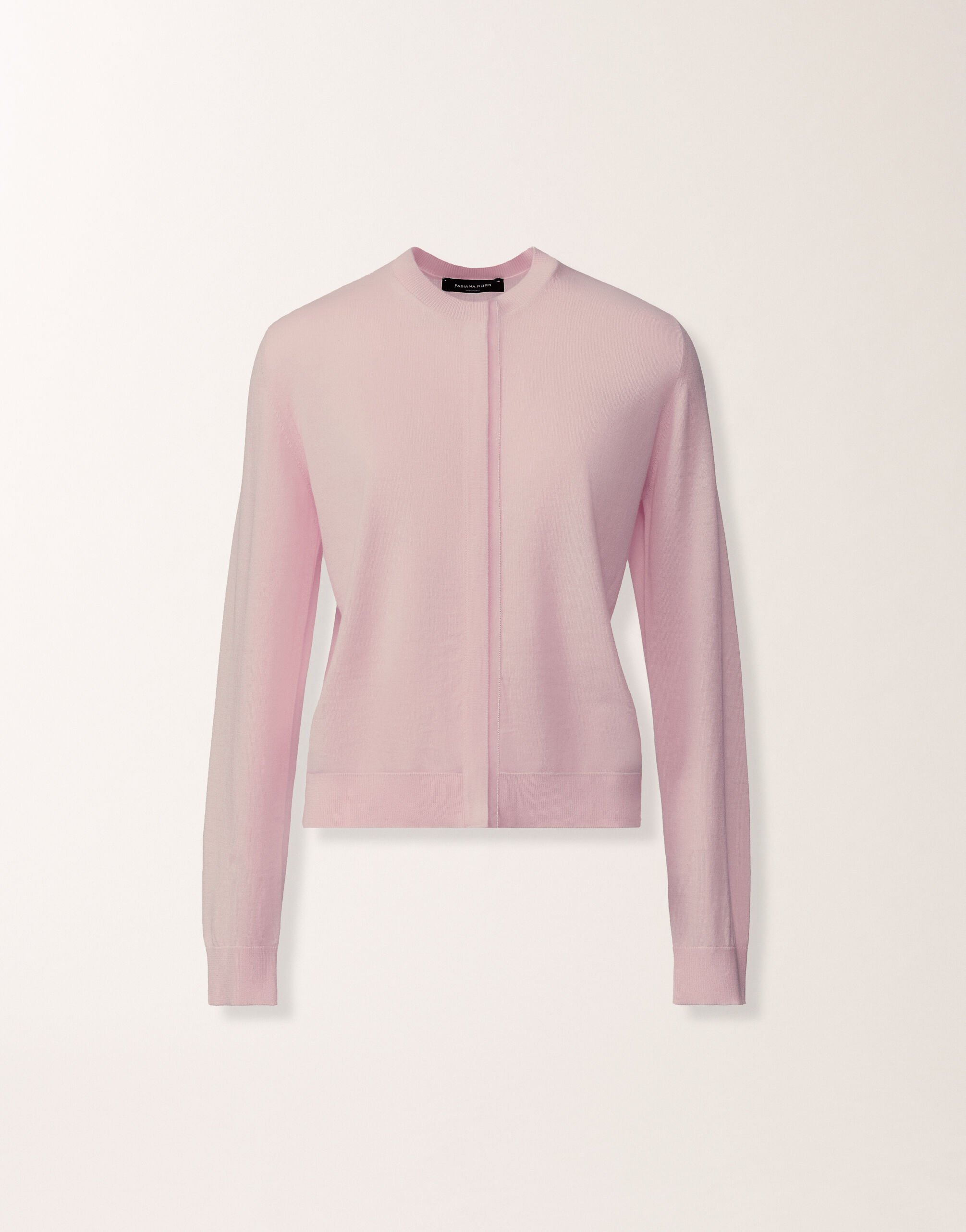 Fabiana Filippi Cardigan aus Wolle und Baumwolle, Lila-Rosa Fliederrosa MAD266F061L9300000