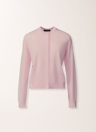 Fabiana Filippi Cardigan aus Wolle und Baumwolle, Lila-Rosa Fliederrosa MAD266F061L9300000