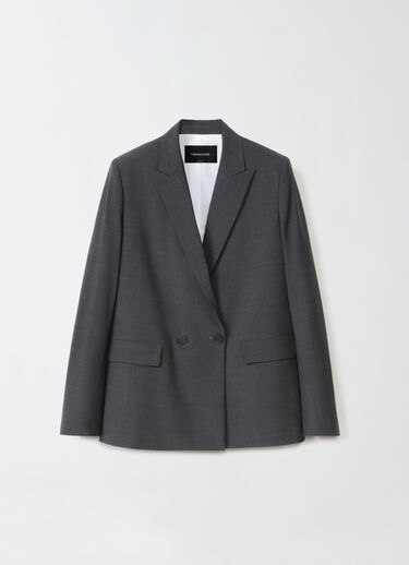 Fabiana Filippi Cool wool double-breasted jacket, charcoal CHARCOAL GCD264F162D6200000