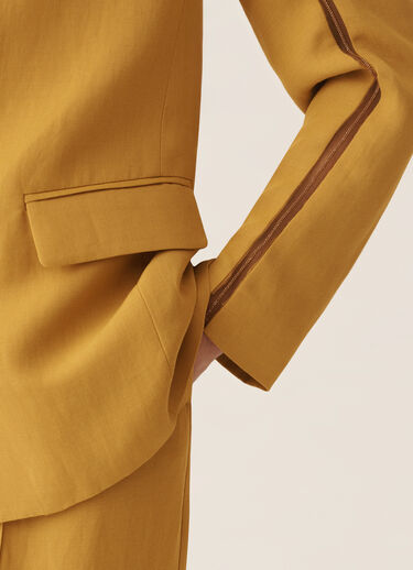 Fabiana Filippi Übergroße Jacke aus fließendem Leinen und Viskose, Senf SENF GCD276F218M1480000