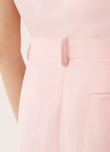 Fabiana Filippi Fluid linen and viscose trousers in petal pink PETAL PINK PAD276F367M1500000