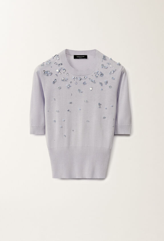 Fabiana Filippi Cotton sweater, mauve LAVENDER MAD275F542L3350000