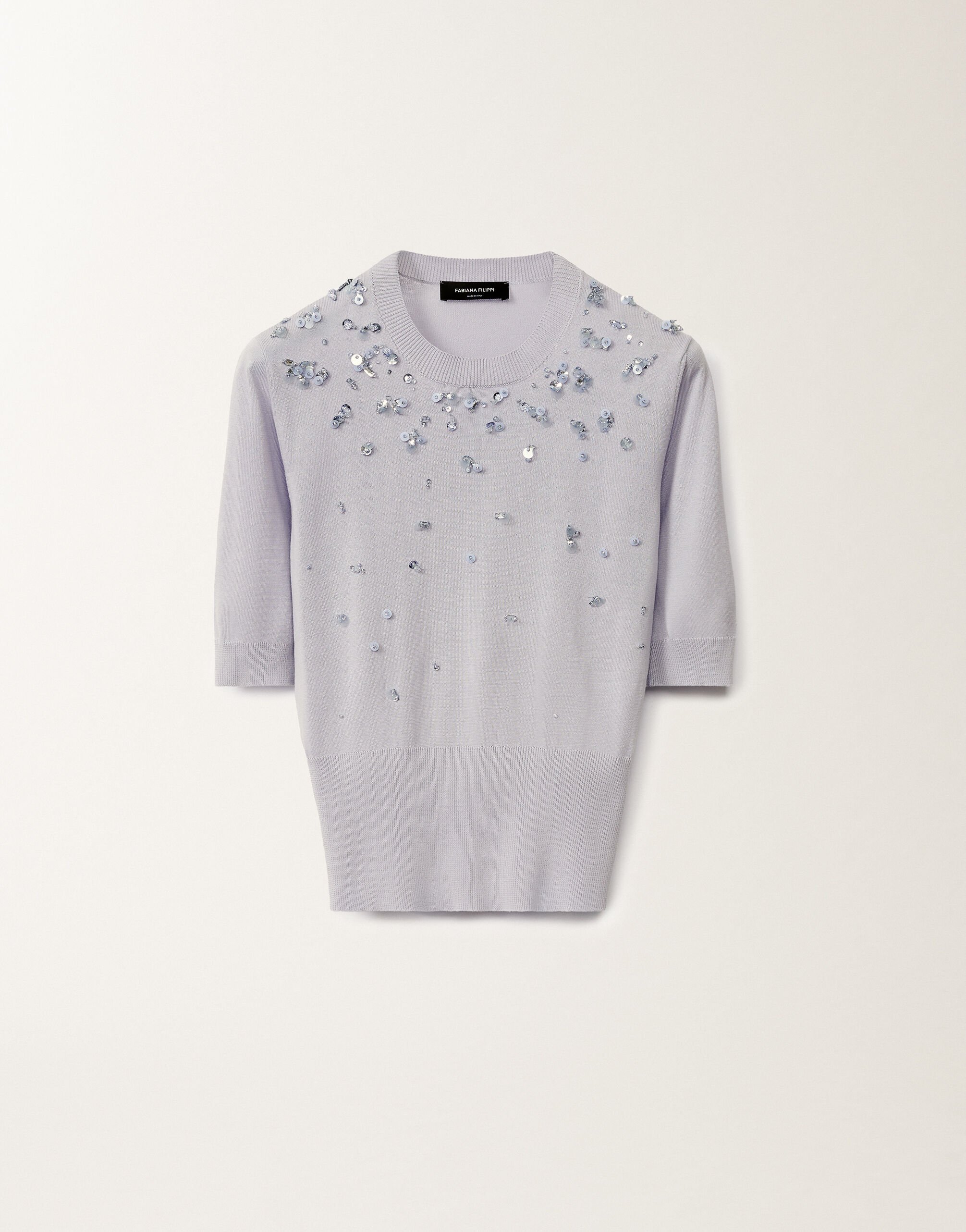 Fabiana Filippi Pullover aus Baumwolle, malve LAVENDEL MAD275F542L3350000