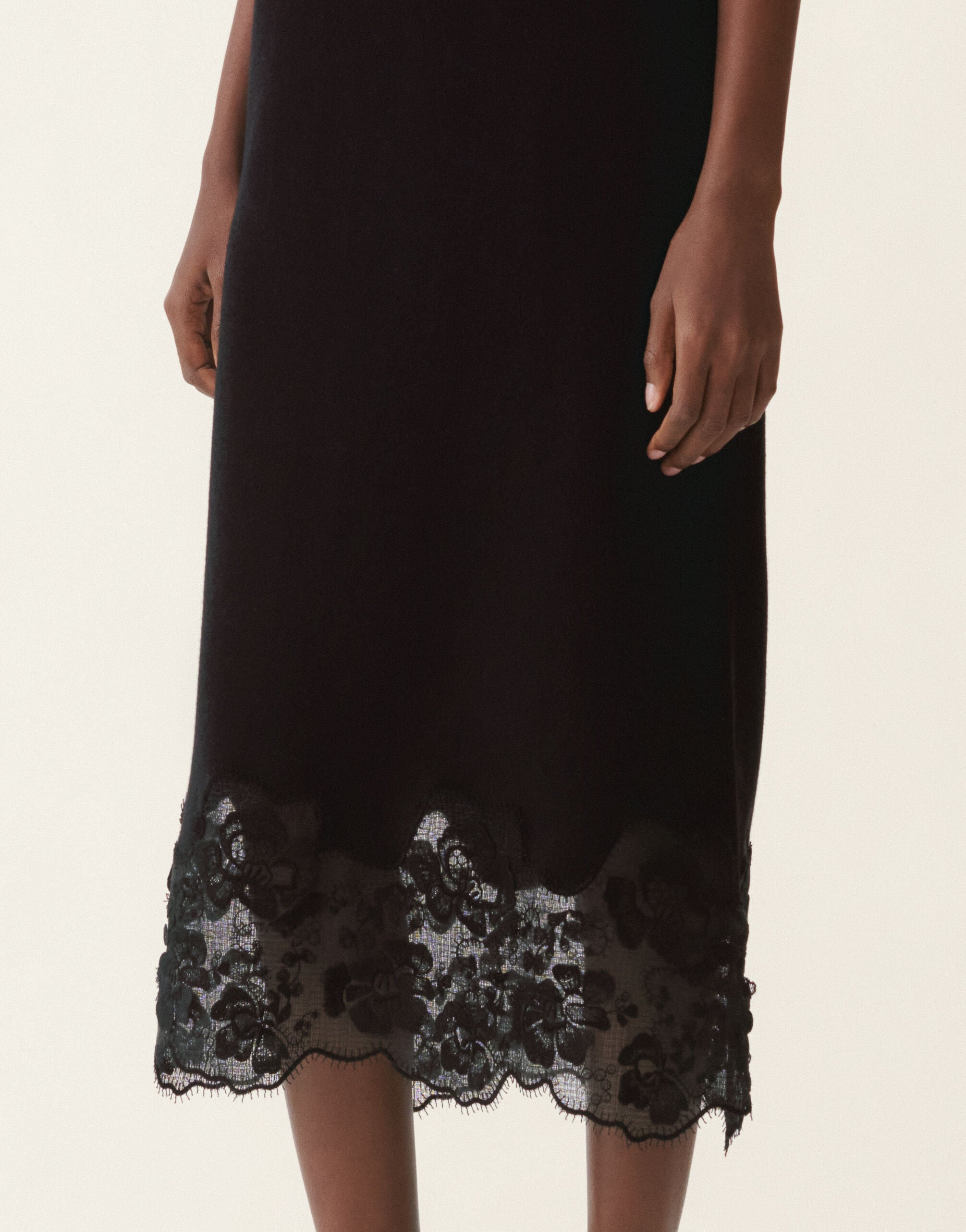 Fabiana Filippi Platinum kimono dress, black Black ABD226F568M4460000