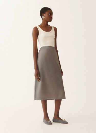 Midi skirt in water-reflective organza, shadow Fabiana Filippi Midi skirt in water-reflective organza, shadow Grey GND266F406D9420000