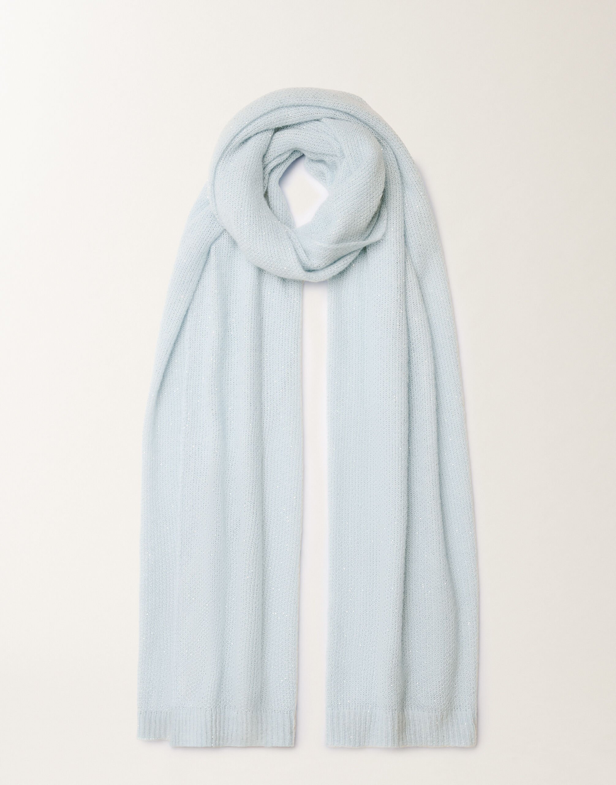 Fabiana Filippi Mohair scarf with micro sequins, aqua Aqua SAD266A878L7950000