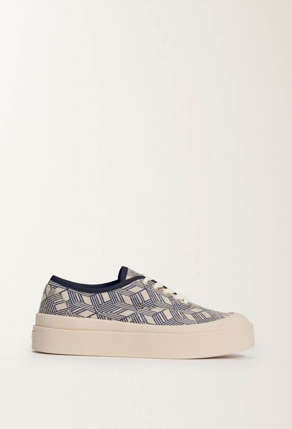 Fabiana Filippi Sneakers with jacquard platform, blue BLUE ASD275A961L4070000