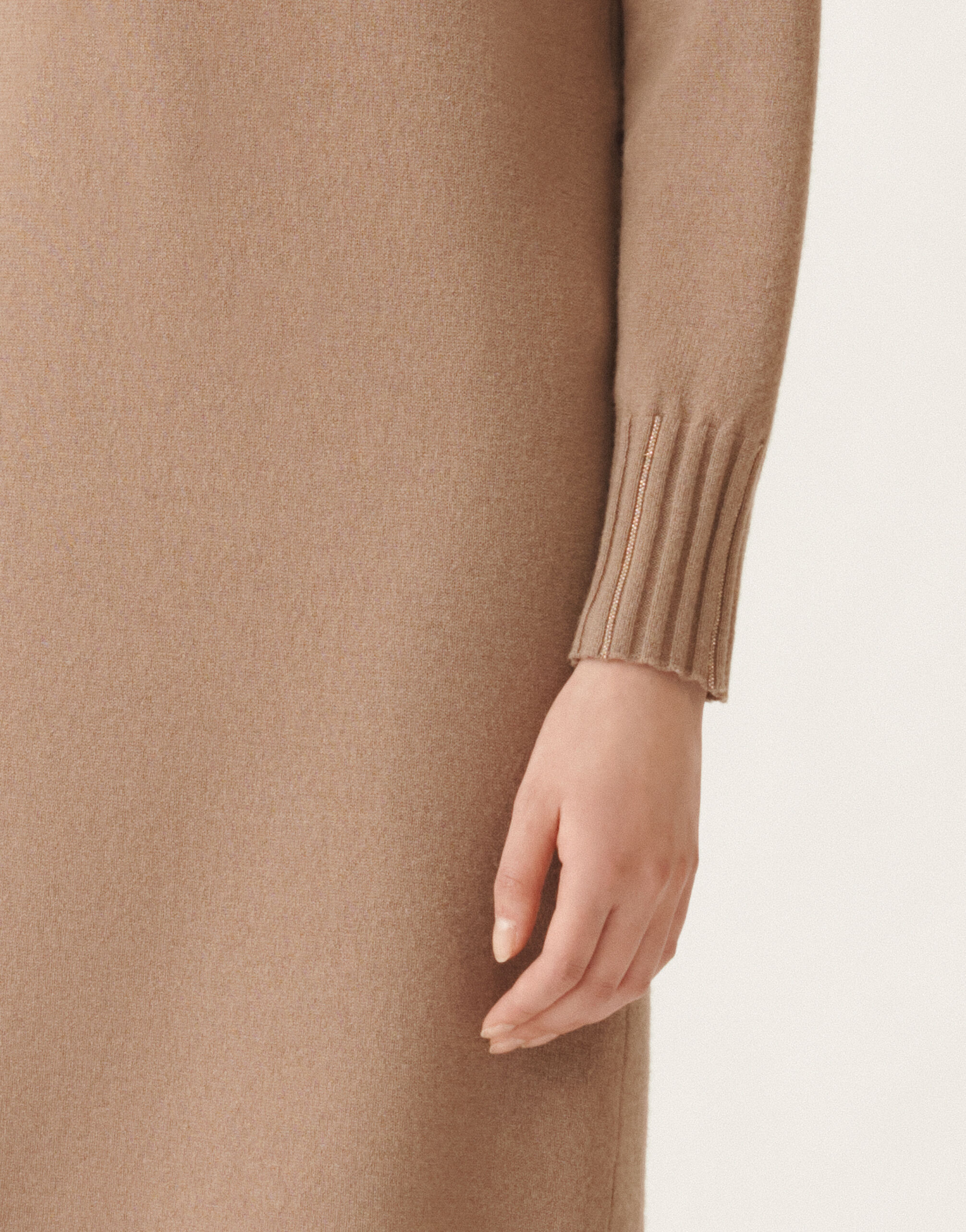 Fabiana Filippi Kleid in Platin, Rinde Braun ABD225F588L5170000