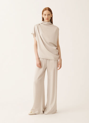 Fabiana Filippi Haut en envers satin, poussière GRIS TPD215F298L5960000