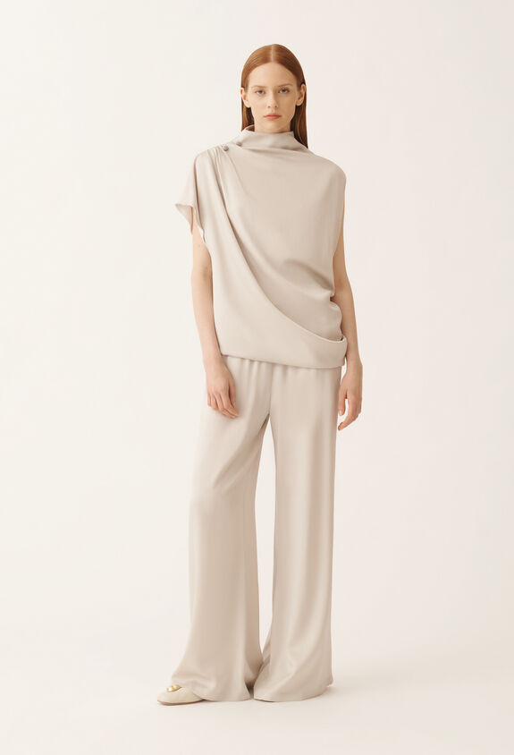 Fabiana Filippi Envers satin top, dust GREY TPD215F298L5960000